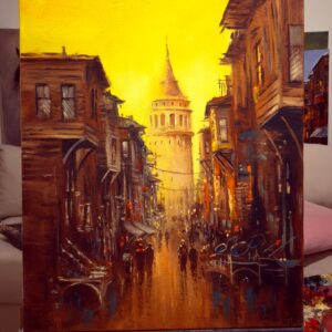 (Nostaljik Galata kulesi) Canvas Tablo