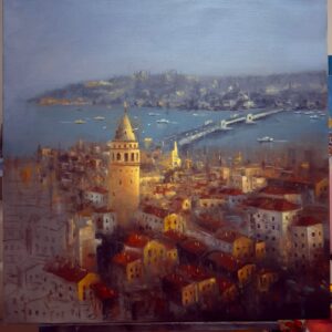 (Galata'ya Bakış) Canvas Tablo